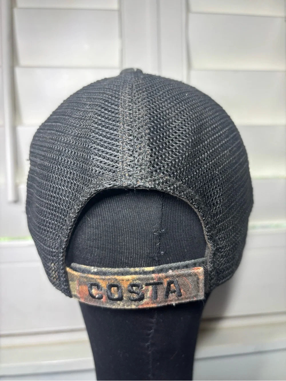 Costa Camo Trucker Hat with Black Logo